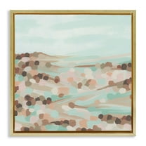 Stupell Industries Impressionist Rural Landscape Landscape Painting Gold Floater Framed Canvas Art Print Wall Art, 25 x 25