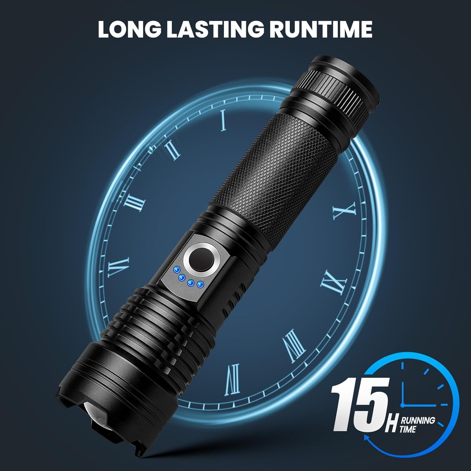Flashlight Rechargeable 4 Packs, 99,000LM Super Bright High Lumens Flash Light, 5 Modes Adjustable Linternas, Powerful Handheld LED Flashlights for Home Camping