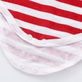 thumbnail image 5 of mgoYE Baby Boy Romper Size 0-3 Months Baby Unisex Bodysuits Bear Pattern Sleeveless Striped Bodysuit Soft Playwear for Girls Boys Slip Clothes Red, 5 of 5
