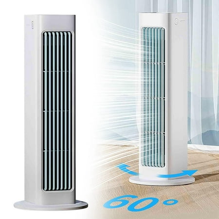 

College Portable Fan Creative Leafless Tower Multi Functional Vertical/horizontal/wall Installation Remote Control Speed Regulation 60 Swing 4000mAh Rechargeable Comfortable