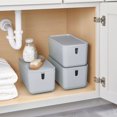 thumbnail image 2 of iDesign Cade BPA-Free Plastic Toilet Paper Storage Bin with Lid - 11.88" x 6.38" x 5.75", Gray, 2 of 5