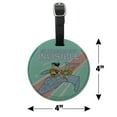 thumbnail image 6 of Wonder Woman My Other Ride is Invisible Round Leather Luggage Card Suitcase Carry-On ID Tag, 6 of 6