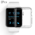 thumbnail image 1 of 2 Pack Case with Tempered Glass Screen Protector for Apple Watch Series 7 41/45mm, Slim Guard Bumper Full Coverage PC Protective Cover HD Ultra-Thin Cover for iWatch 41/45mm Accessories, 1 of 6