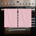 thumbnail image 2 of Pink White Stripes Kitchen Towels Set of 2, Water Absorbent Dish Towel, Simple Geometric Modern Monochrome Decorative Hand Towels - Quick Drying Cloth for Cooking Baking, 18x28 Inch, 2 of 8