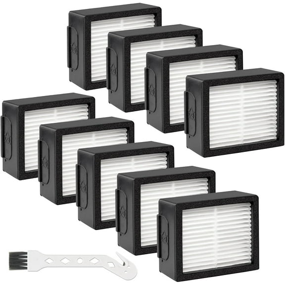 High-Efficiency Filters Replacement for i-Robot Roomba E I & J Series E5 E6 E7 i3 i3 i4 i6 i6 i7 i7 j7 j7 Vacuum Cleaner HEPA Filter, 9Pack 4639161 High Efficiency Filters 1 Cleaning Brush