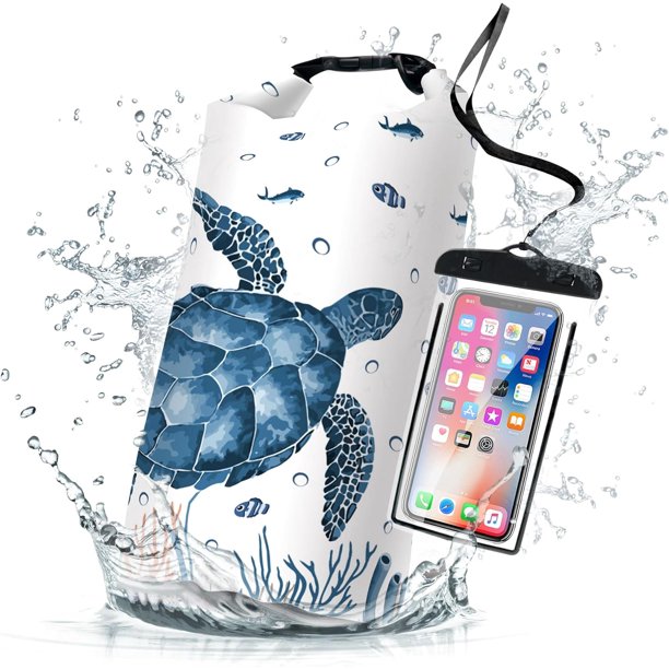 Waterproof Dry Bag,Roll Top Summer Sunflowers Small Waterproof Backpack 5L/10L/20L Floating and Lightweight Bags for Kayaking, Boating, Fishing, Swimming and Camping with Waterproof Phone Ca