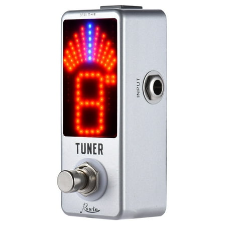 Mini Chromatic Tuner Pedal Effect LED Display True Bypass for Guitar
