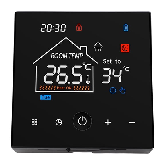 LCD Thermostat Programmable Digital Room Temperature Controller With Programming Touch Control Screen LCD Wall-mounted Boiler