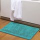 thumbnail image 3 of Alfombrilla antideslizante para baño, alfombrilla de ducha lavable a máquina con microfibras suaves absorbentes de agua, 20 pulgadas de ancho x 32 pulgadas de largo, turquesa Xemadio SNFLD235, 3 of 6