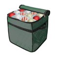 thumbnail image 1 of Caja de almacenamiento para adornos navideños - 32 x 32 x 32 cm de nailon gris con divisores extraíbles - Luces LED y ventana transparente - Ideal para decoraciones navideñas - 4 verdes, 1 of 5