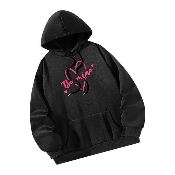 Sudaderas con capucha para mujer, ropa deportiva informal negra, ropa de calle elegante para otoño e invierno SG