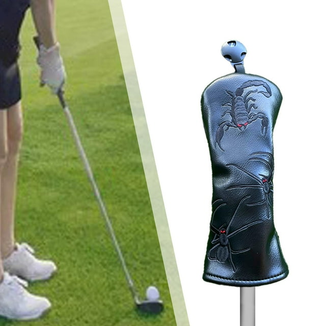 Cubierta de cabeza de palo de golf Protector de eje de golf Cubiertas de cabeza híbrida de golf Protección de transporte a prueba de rasguños Estuche NegroHíbrido24x10cm shamjiam Cubierta de la cabeza del palo de golf