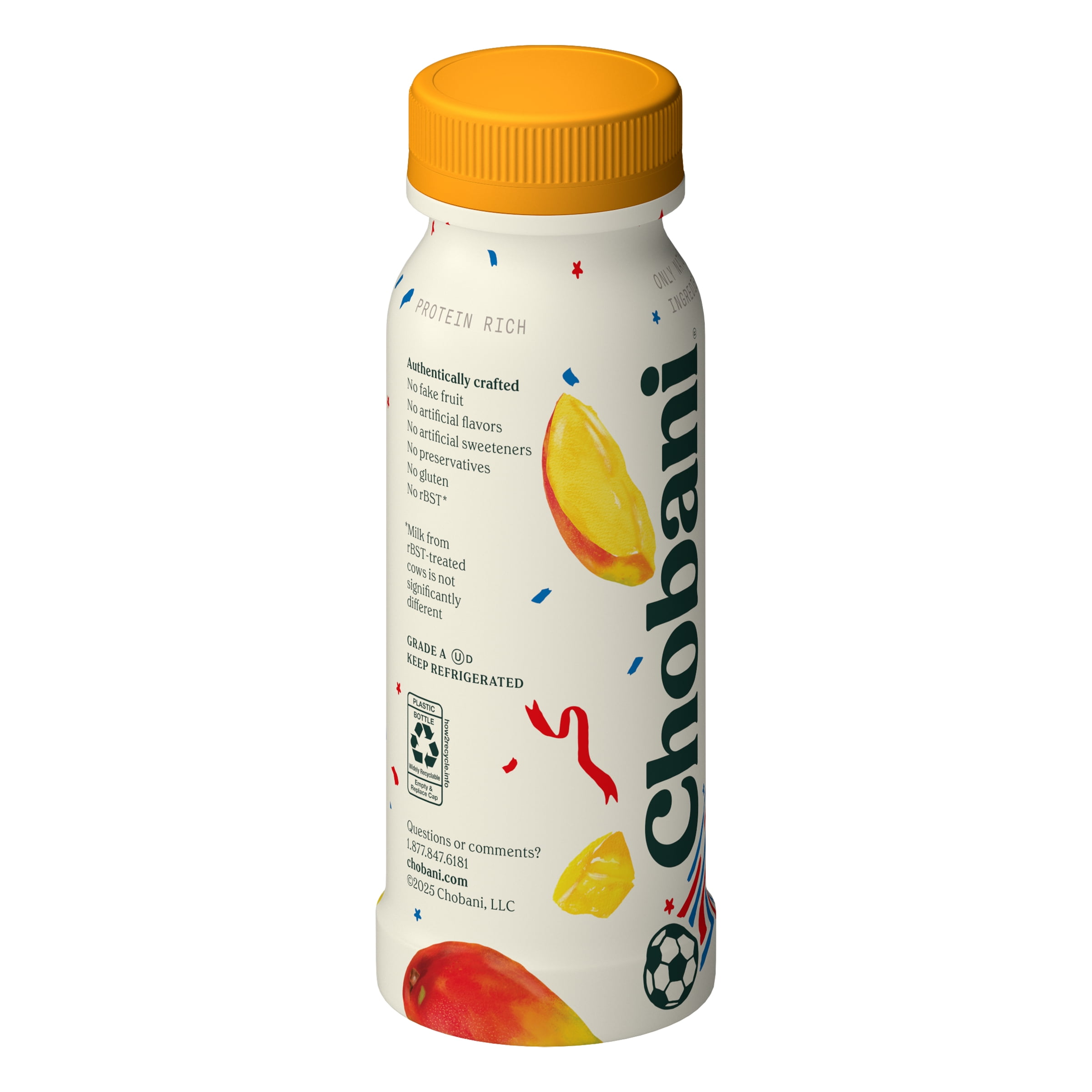 Chobani Low-Fat Greek Yogurt Drink Mango 7 fl oz Bottle