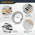 thumbnail image 2 of POWERTEC CBN Grinding Wheel 8 Inch 80 Grit, 1-1/2" Wide, 5/8" Arbor – 4-in-1 CBN Sharpening Wheel with 1/4" Radius Edge and Side Face for Bench Grinder (15707N), 2 of 7