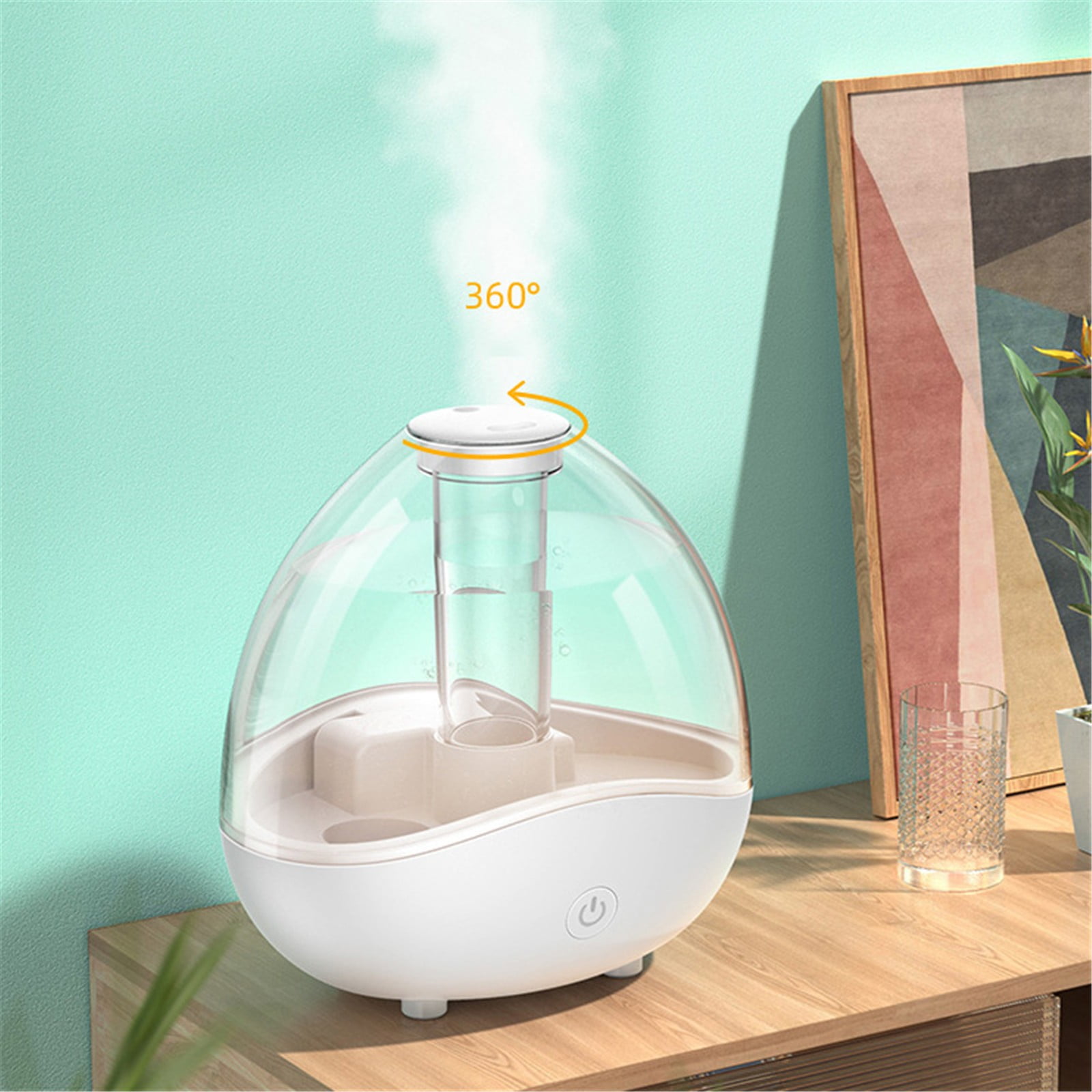 ZMKIAG Cool Mist Humidifier, Quiet Air Humidifiers for Bedroom, Desk Humidifiers Oil Diffuser with Removable 1.5L Water Tank for Baby Nursery and Plants up to 24 Hours