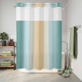 thumbnail image 6 of No Hook Shower Curtain, Teal Ombre Shower Curtains for Bathroom with See Through Top Window, Modern Yellow Gradient Farmhouse Art Waterproof & Washable Bath Curtain Stall 48"x72", 6 of 9