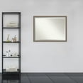 thumbnail image 4 of Amanti Art Beveled Bathroom Wall Mirror - Eva Narrow Frame Eva Brown Narrow Outer Size: 43 x 33 in Silver, Brown, 4 of 5