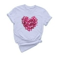 thumbnail image 2 of Otvok Womens Tops Casual Round Neck Short-Sleeve Valentine's Day Printed T-shirt, 2 of 6