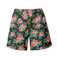 thumbnail image 4 of Binienty Men's Board Shorts Swim Trunks With Tropical Hibiscus Pattern - Quick Dry for Beach Vacation and Water Sports, 4 of 10