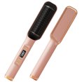 thumbnail image 1 of Cepillo alisador de pelo con iones negativos, peine alisador de pelo, cepillo alisador de pelo con función anti-escaldaduras, bloqueo automático de temperatura y función de apagado automático, 1 of 5