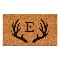 Antler Monogram Doormat, 17" x 29" (Letter E)