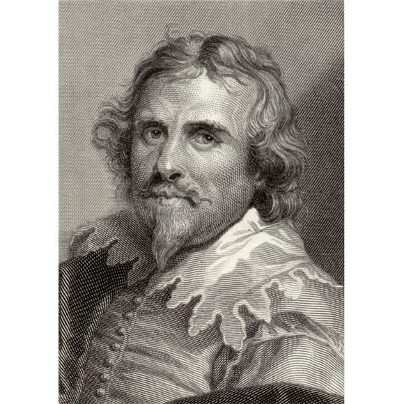 Posterazzi DPI1858929LARGE Daniel Mytens C1590-C1647 Portrait de Peintre Anglais Gravé par Edward Smith du Painitng par Van Dyke Affiche Imprimée, Grand - 24 x 34