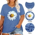 thumbnail image 7 of XCHQRTI Daisy T Shirts Women Plus Size Graphic Tshirts Casual Short Sleeve Oversized Tee, 7 of 7