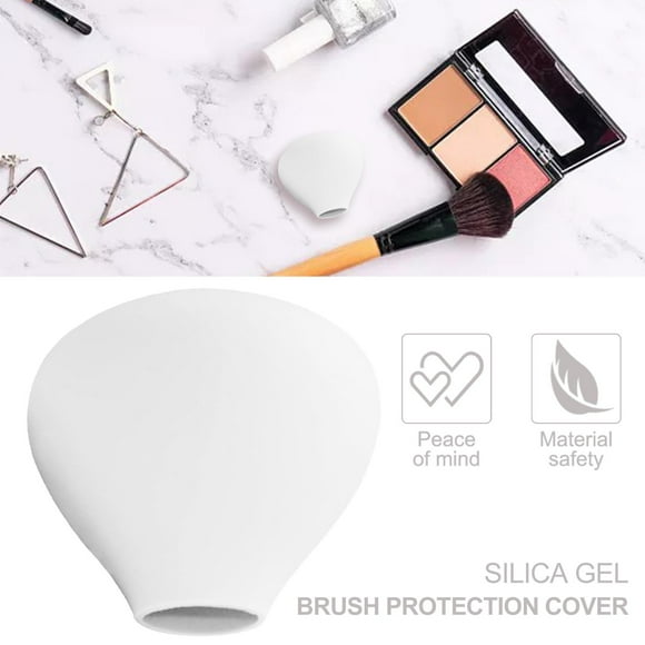 Funda de silicona Macarena para brochas de maquillaje Blanco Soporte para brochas de maquillaje