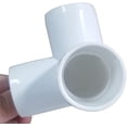 thumbnail image 3 of tubería en T de PVC de 3/4 ", salida lateral de codo de 90 grados de grado de muebles, accesorios de esquina de PVC para muebles de construcción (8 piezas en un paquete), 3 of 5