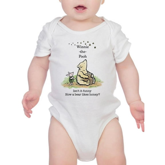 Pooh Bear And Bumblebees Bodysuit Infant -Smartprints Designs, 18 Months