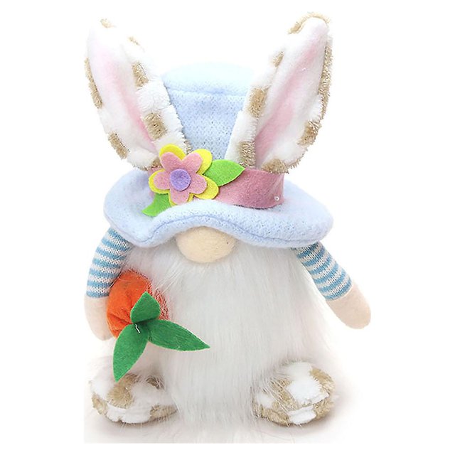 Conejito de Pascua Gnomo Felpa Tomte Escandinavo Elfo Decoraciones Conejo Con Zanahoria