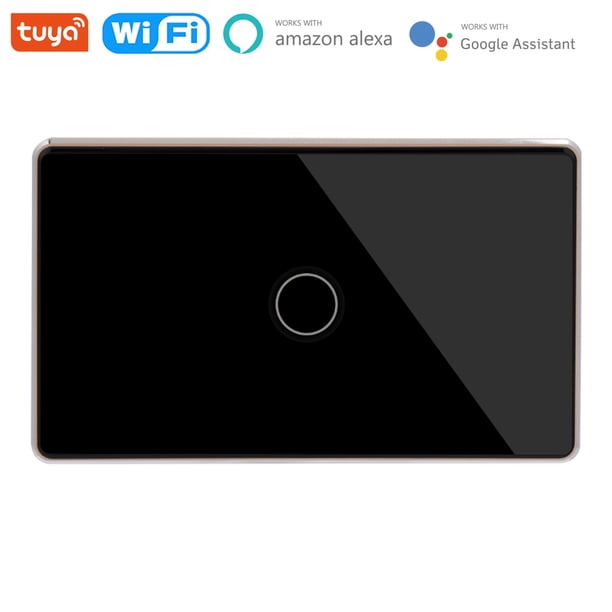 Interruptor táctil de pared inteligente WiFi Panel de vidrio aplicación móvil Tuya/temporizador de Eccomum Interruptor inteligente
