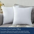 thumbnail image 7 of Delara 24 x 24 in Organic Cotton Pillow Insert Set of 2, White Duck Feather, Down Proof, Indoor Throw Pillow, 7 of 7