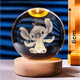 thumbnail image 2 of 1 Pz Lampara 3d Stitch Bola De Cristal Luz De Noche Malubero Azul, 2 of 5