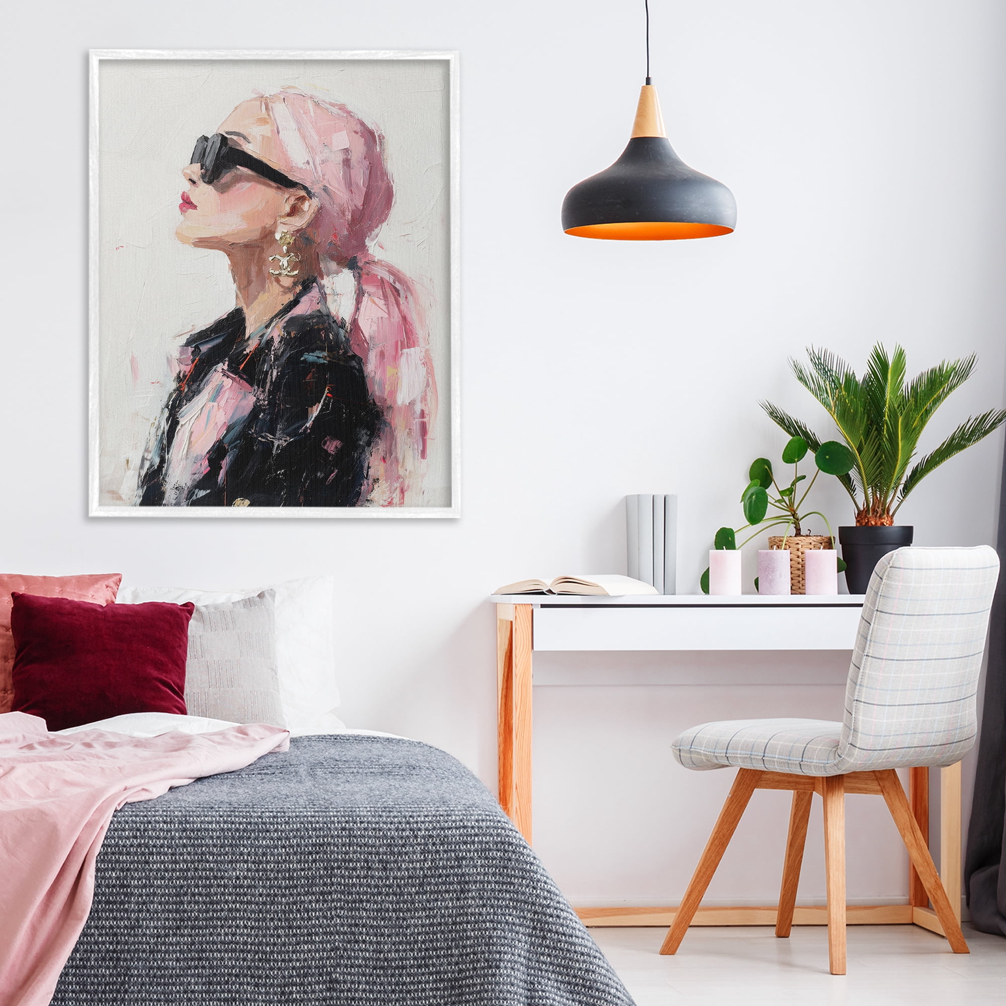 Stupell Industries Pink Daydream Impression White Framed Giclee Art, design by Svetlana Aleynikova