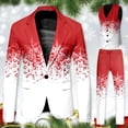 thumbnail image 2 of Elegant Santa Three Piece Holiday Suit Set Men's Christmas Formalwear with Vest Trousers Tie S-3XL, 2 of 7