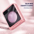 thumbnail image 7 of Compatible with Samsung Galaxy Z Flip 5, Case with Hinge Protection Screen Protector - Hard PC Anti-Slip Shockproof Protective Lightweight Case Cover for Samsung Galaxy Z Flip 5 5G, Pink, 7 of 7