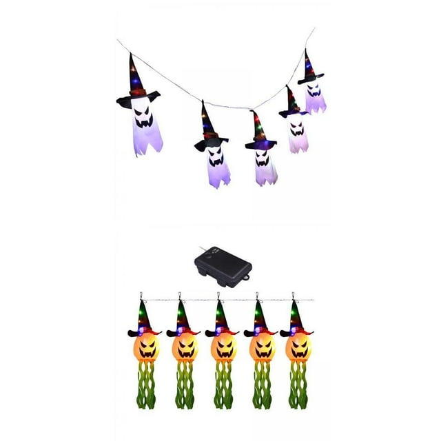 2 Piezas De Luces LED De Cadena Decoración De Halloween Gloria luces de cadena