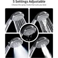 thumbnail image 2 of LinenLoon High Pressure Shower Head with Pause Mode and Massage Spa, 5 Settings Handheld Showerhead Sprayer with 79" Stainless Steel Hose, Easy to Install, California Compliant 1. 8 GPM, 2 of 5