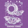 thumbnail image 2 of Girl's Lost Gods Cosmic Vibes Moths  Graphic Tee Purple Berry X Small, 2 of 4