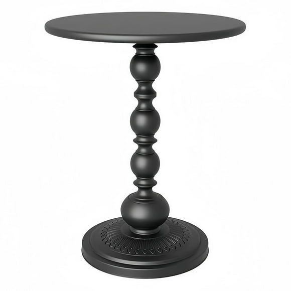 Mesa auxiliar Funecy Metal vintage negro mate 35 x 35 x 52 cm