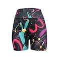 thumbnail image 5 of VNKIDY Womens High Waist Yoga Shorts With Fashion Casual Print Side Pockets Stretch For Workout Running Beach Casual Summer Outings Cozy Shorts, 5 of 5