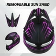 thumbnail image 4 of Oryxearth Motocross Dirt Bike Helmet, Off-Road Motorcycle & ATV Helmet with Goggles Gloves, Purple, M, 4 of 8