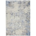 thumbnail image 2 of Nourison Sleek Textures Abstract Blue/Ivory/Grey 5'3" x 7'3" Area Rug, (5x7), 2 of 8
