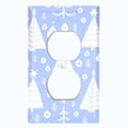 thumbnail image 2 of Metal Light Switch Plate Cover Festive Christmas Tree Ornaments Blue XMS011, 2 of 13
