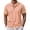 Pink, variant on Men's Short Sleeve Shirt Lightweight Casual Button down Top for Summer,Beach Vacation,Breathable Hollow Out Texture Shirt for Men Khaki L