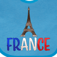thumbnail image 4 of Inktastic France Eiffel Tower Flag in Text Boys or Girls Baby Bib, 4 of 4