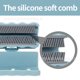 thumbnail image 3 of Trampa de pelo reutilizable para pared de ducha, colector de pelo para protector de drenaje, recogedor de pelo de silicona para bañera de baño (azul) ER, 3 of 4