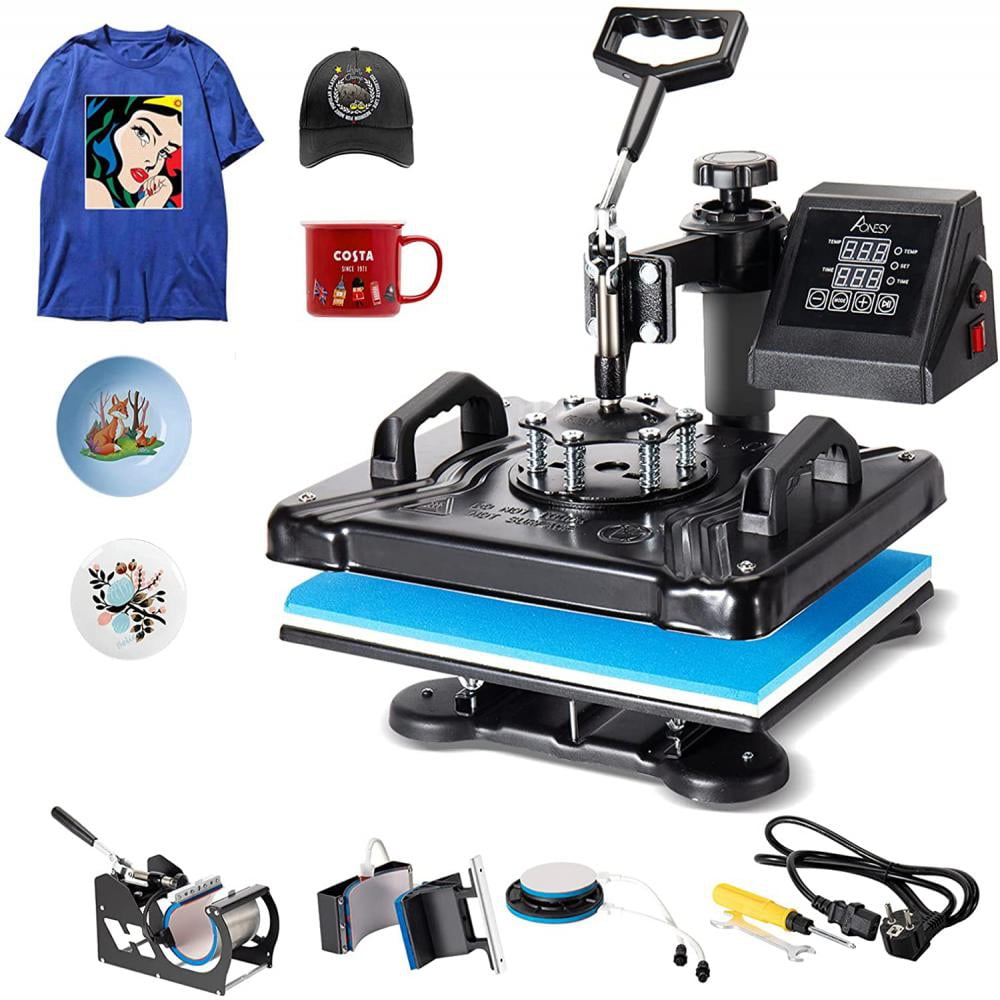 Aonesy 12×10" Heat Press Machine Digital Printer Mini for T-Shirt Mug Hat Plate 