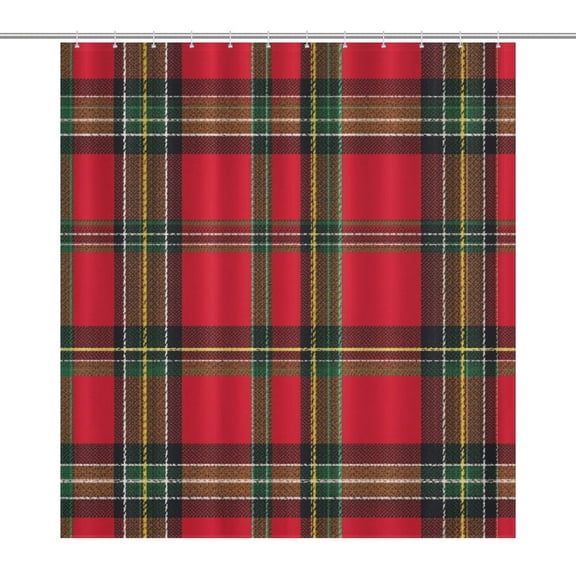 Christmas Style Printing Shower Curtain Bathtub Decor Bathroom Fabric Waterproof Curtains Shower